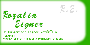rozalia eigner business card